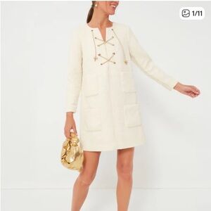 Tuckernuck Kelly Tweed Dress with Tie Detail